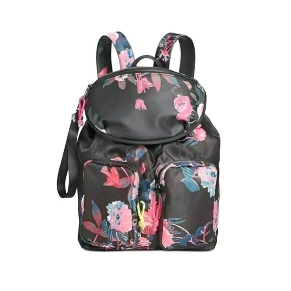 Steve Madden Billy Black Floral 2-For-1 Backpack and Belt Bag Pack Detachable main image 4